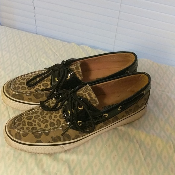 Sperry Shoes - Sperry Top Sider leopard print and black